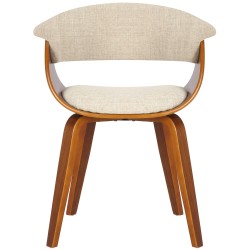 Scaun Bruce din material textil de nuc