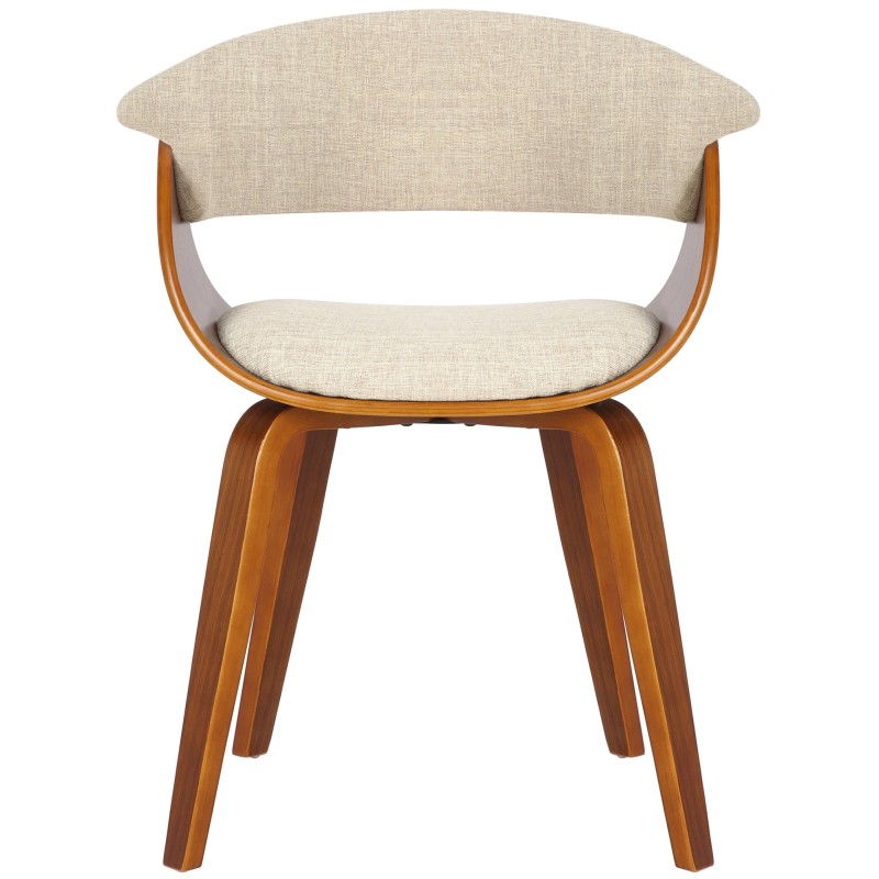 Scaun Bruce din material textil de nuc