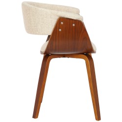 Scaun Bruce din material textil de nuc