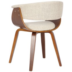 Scaun Bruce din material textil de nuc