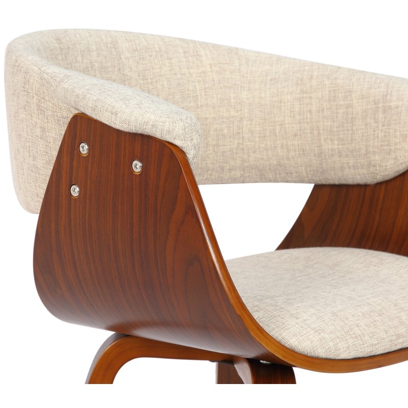 Scaun Bruce din material textil de nuc