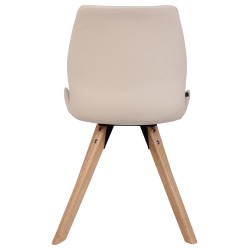 Set de 4 scaune Luna din piele artificială