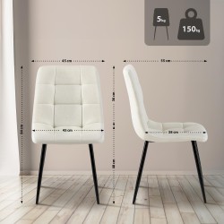 Scaun de masă din material textil Antibes