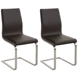 Set de 2 scaune de sufragerie Belfort maro