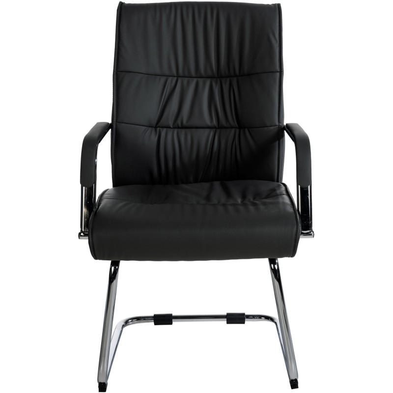 Set de 2 scaune negre pentru vizitatori Sievert