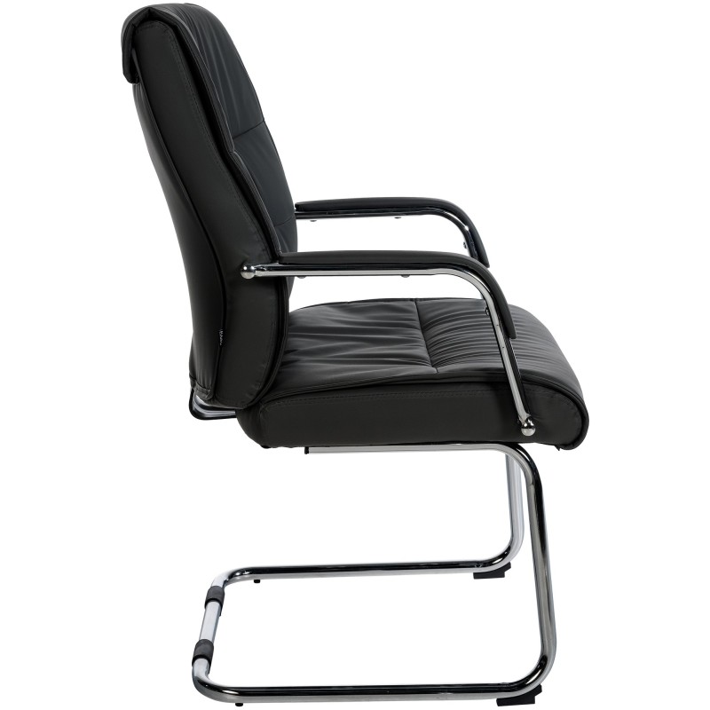 Set de 2 scaune negre pentru vizitatori Sievert