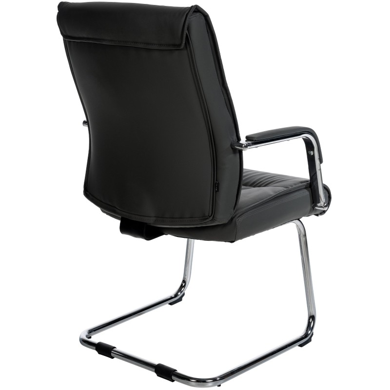 Set de 2 scaune negre pentru vizitatori Sievert