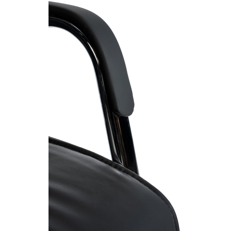 Set de 2 scaune negre pentru vizitatori Sievert