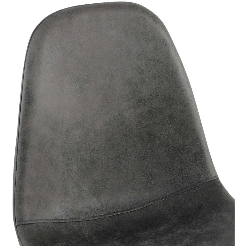 Set de 4 scaune de sufragerie Napier din piele ecologică neagră