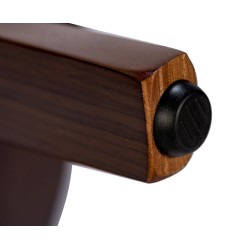 Scaun de masă Foley din material textil de nuc/negru