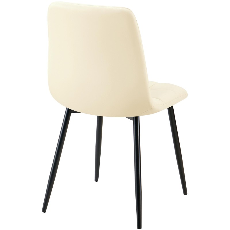 Scaun de sufragerie Antibes, imitație de piele crem