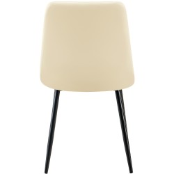 Scaun de sufragerie Antibes, imitație de piele crem