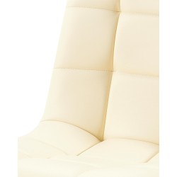 Scaun de sufragerie Antibes, imitație de piele crem