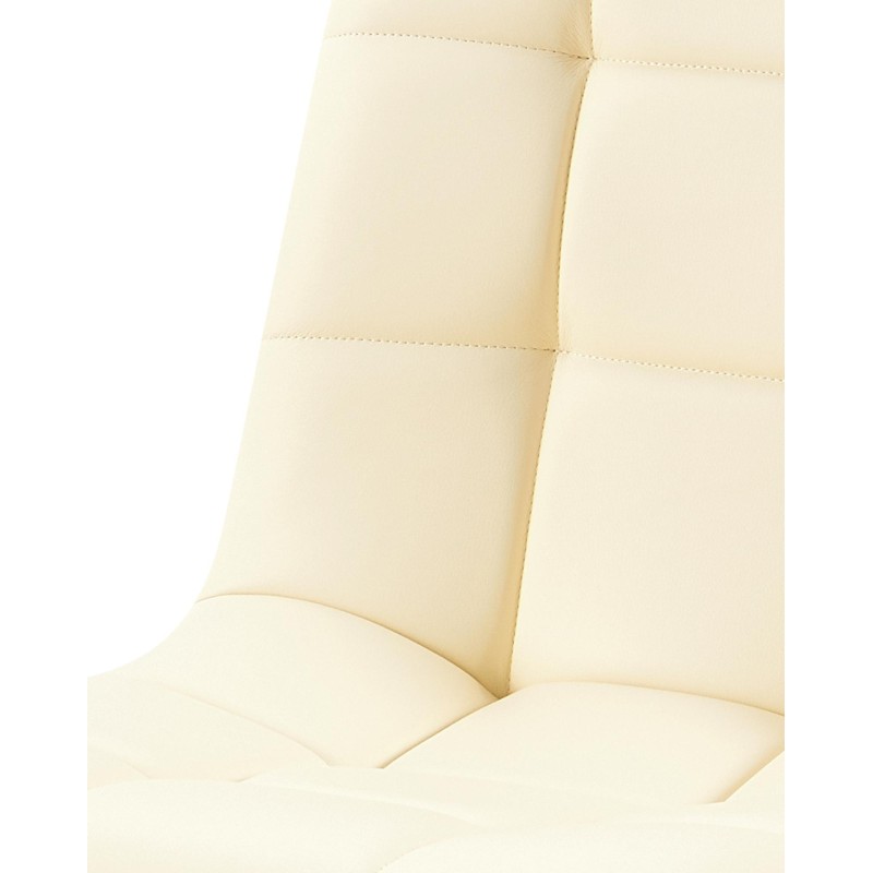 Scaun de sufragerie Antibes, imitație de piele crem