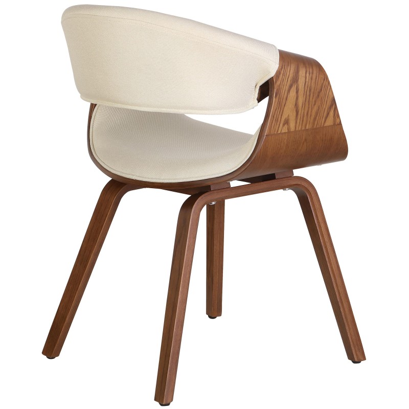 Scaun de masă Foley din țesătură crem stejar