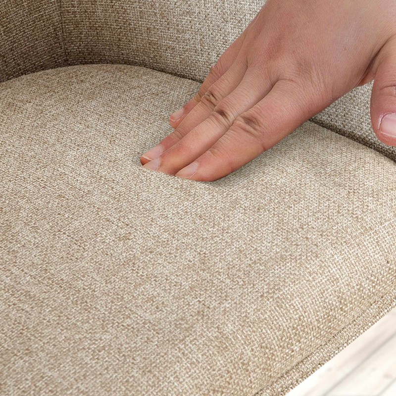 Scaun Tipton din material textil taupe