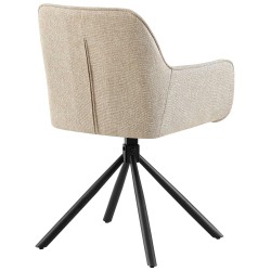 Scaun Tipton din material textil taupe