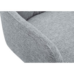 Scaun de sufragerie Pickett din material textil gri