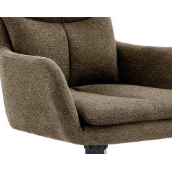 Scaun de sufragerie Somers din material textil maro