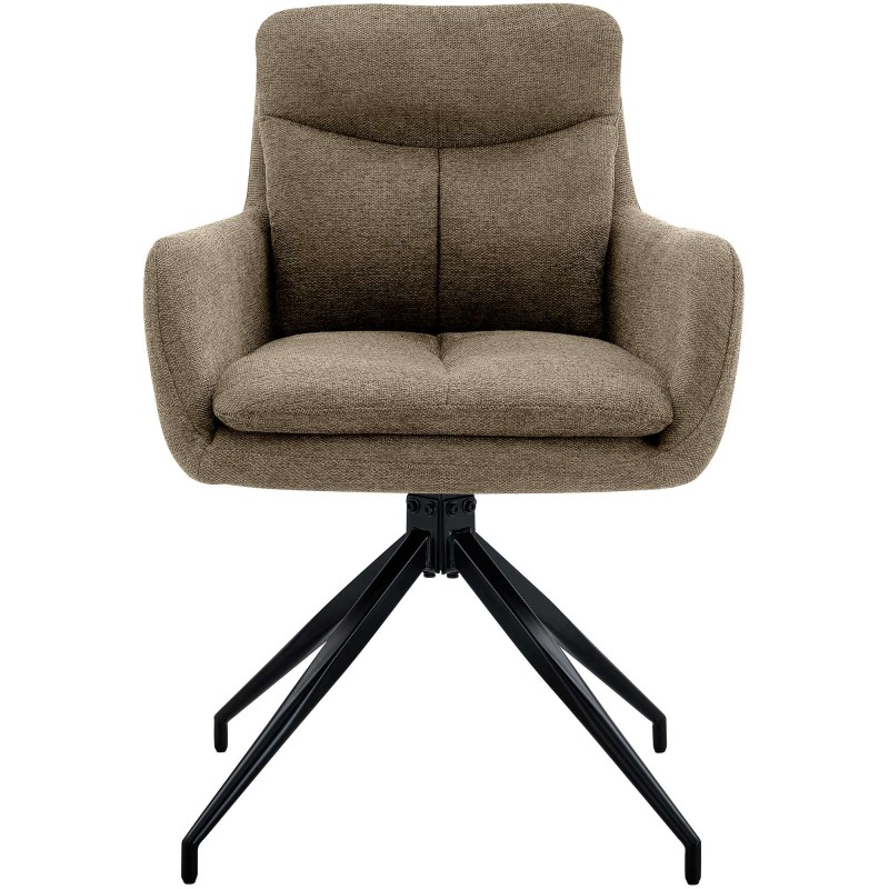 Scaun de sufragerie Somers din material textil maro