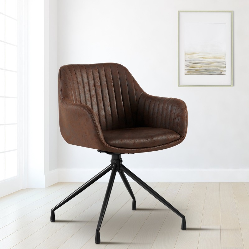 Scaun de masă Welby Vintage maro închis