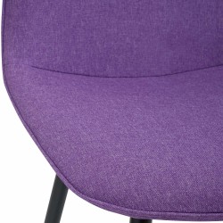 Scaun de sufragerie Maryam din material textil violet