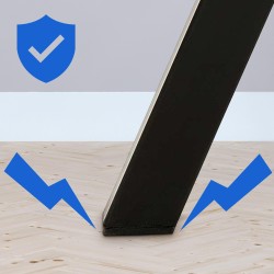 Set de 2 scaune de sufragerie Lewes din catifea neagră