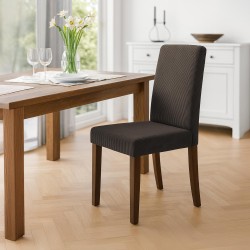 Scaun de masă Ina Cord, maro închis, antic