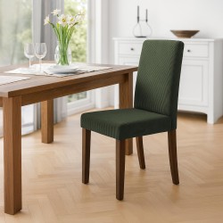 Scaun de masă Ina Cord, verde închis, antic