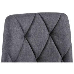 Scaun de sufragerie Clairton din material textil gri închis