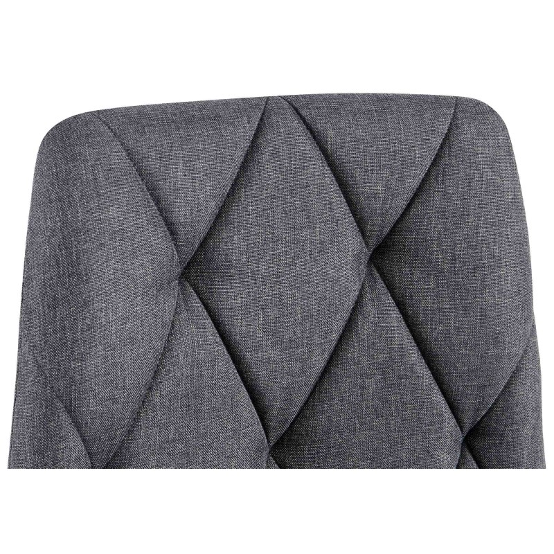 Scaun de sufragerie Clairton din material textil gri închis