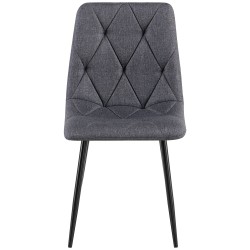 Scaun de sufragerie Clairton din material textil gri închis
