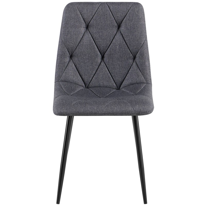 Scaun de sufragerie Clairton din material textil gri închis