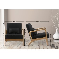 Fotoliu din material textil Hibbing