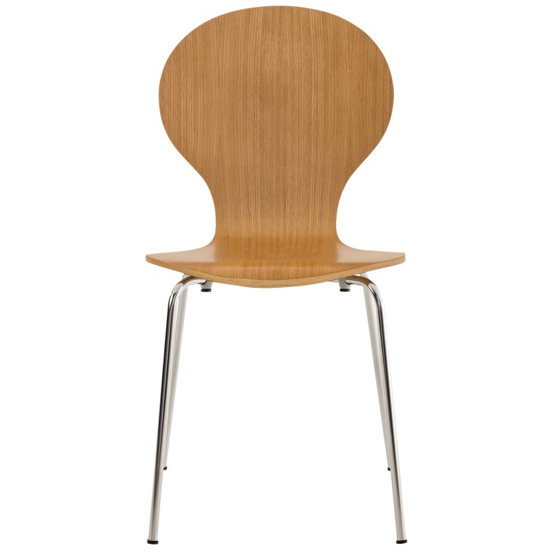 Set de 4 scaune de vizitator Diego din stejar