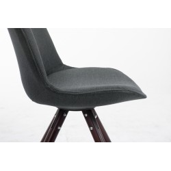 Scaun de vizitator Toulouse din material textil cappuccino gri închis