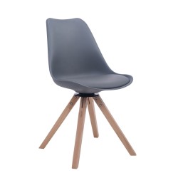 Scaun rotativ pentru vizitatori Troyes Natura Square, gri