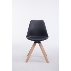 Scaun de vizitator Troyes Swivel Natura Square, negru