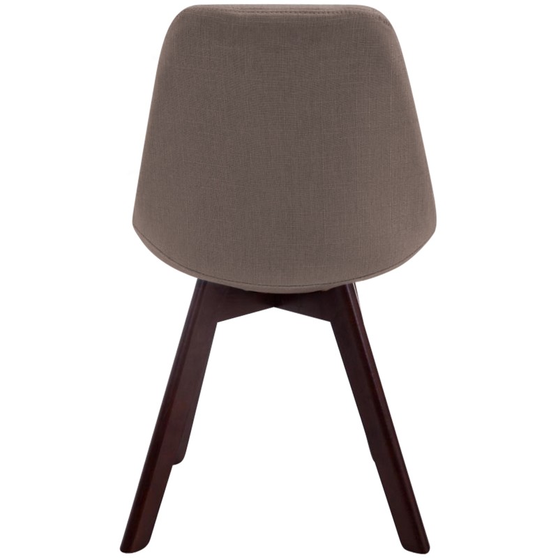 Scaun de vizitator Borneo V2 din material textil de nuc taupe