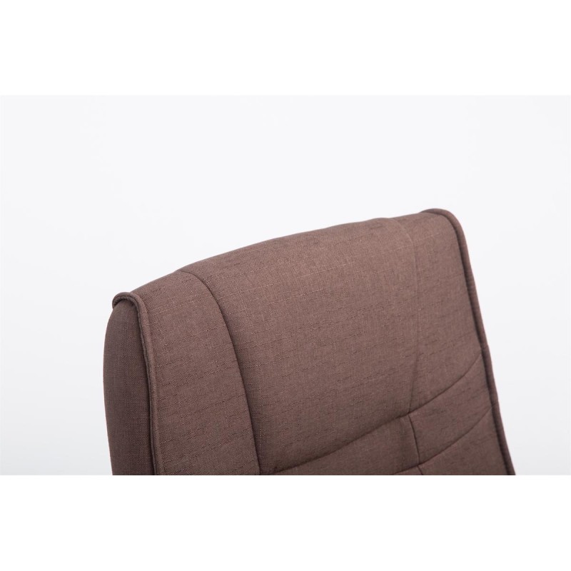 Scaun de vizitator Attila din material textil maro