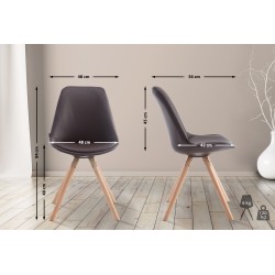 Scaun rotund pentru vizitatori Laval Natura, maro