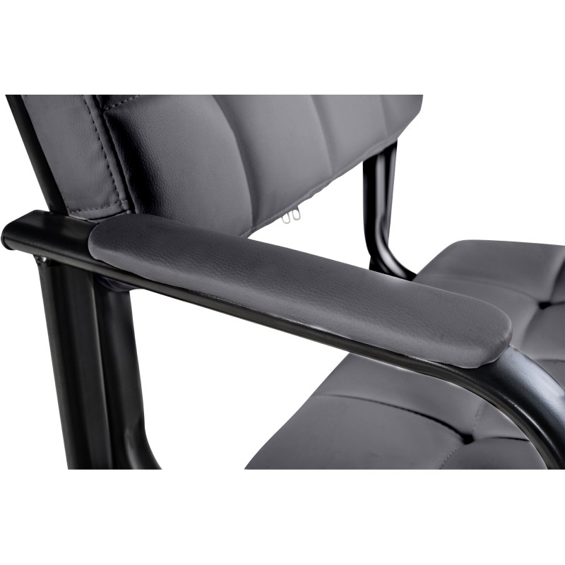 Scaun de vizitator Canada B din piele sintetică gri