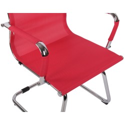 Scaun de vizitator Barnet Mesh roșu