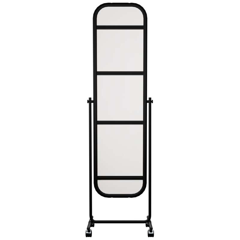 Oglindă pătrată de podea Medusa neagră