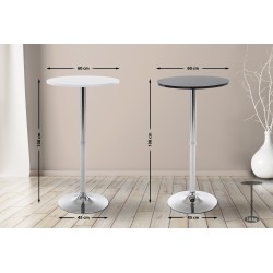 masă de bar rotundă neagră