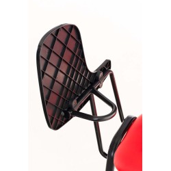 Scaun Ken cu masă pliabilă, piele ecologică, roșu