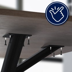 Picioare de masă Finney 180x80x72 negru antic