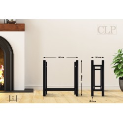 Suport rotund pentru lemne Medya 30x80x80 cm negru