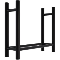 Suport rotund pentru lemne Medya 30x80x80 cm negru