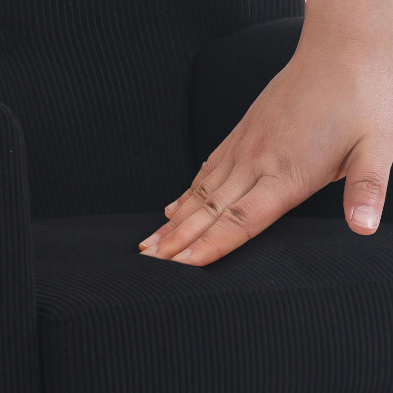 Fotoliu Kioni Cord, negru